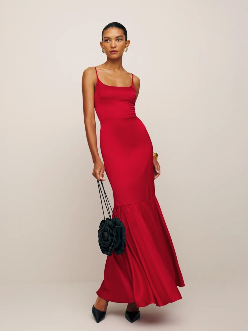 Reformation Nasha Satin Dress